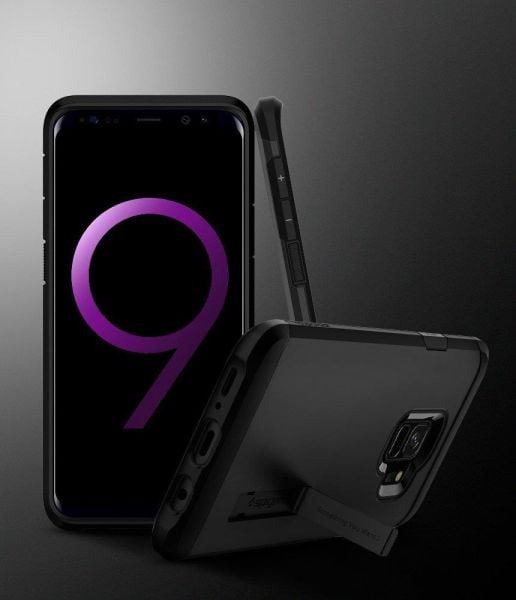 Spigen Galaxy S9 ile Uyumlu Kılıf Tough Armor Black