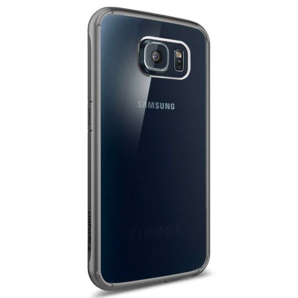Spigen Galaxy S6 ile Uyumlu Kılıf Ultra Hybrid Gun Metal