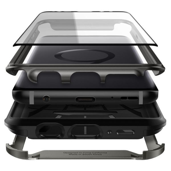 Spigen Galaxy S9 ile Uyumlu Kılıf Reventon Gunmetal