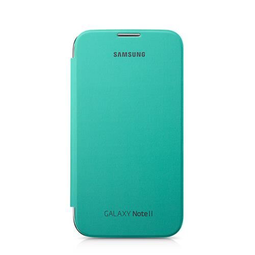 Galaxy Note 2 N7100 ile Uyumlu Flip Cover Kılıf Yeşil EFC-1J9FMEGSTD
