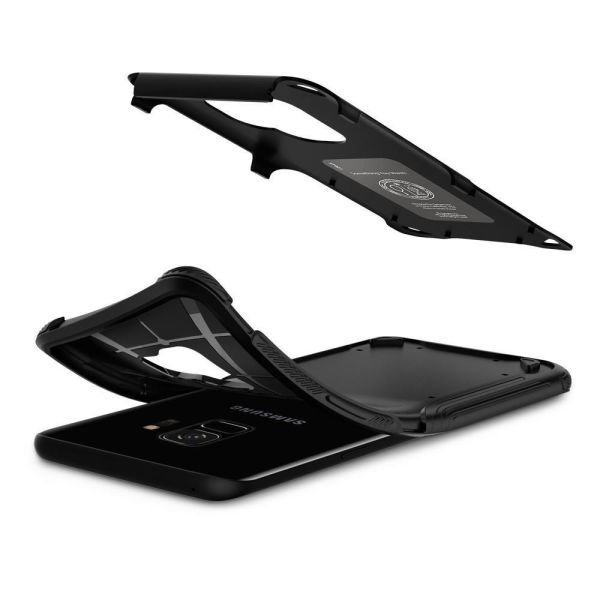 Spigen Galaxy S9 ile Uyumlu Kılıf Hybrid Armor Black
