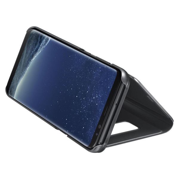 Galaxy S8 Plus ile Uyumlu Clear View Cover Kılıf Siyah EF-ZG955CBEGWW