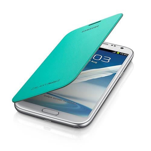 Galaxy Note 2 N7100 ile Uyumlu Flip Cover Kılıf Yeşil EFC-1J9FMEGSTD (Out)