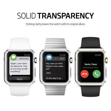 Spigen Apple Watch ile Uyumlu Kılıf Liquid Crystal 4 Tarafı Tam Koruma (38mm)