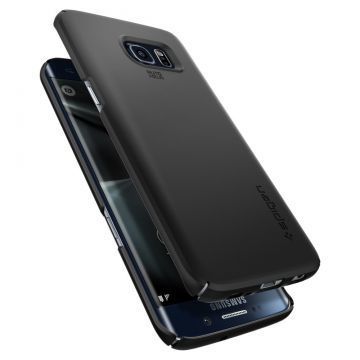 Spigen Galaxy S7 Edge ile Uyumlu Kılıf Thin Fit Ultra İnce Black