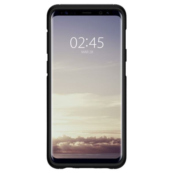Spigen Galaxy S9 Plus ile Uyumlu Kılıf Hybrid Armor Graphite Gray
