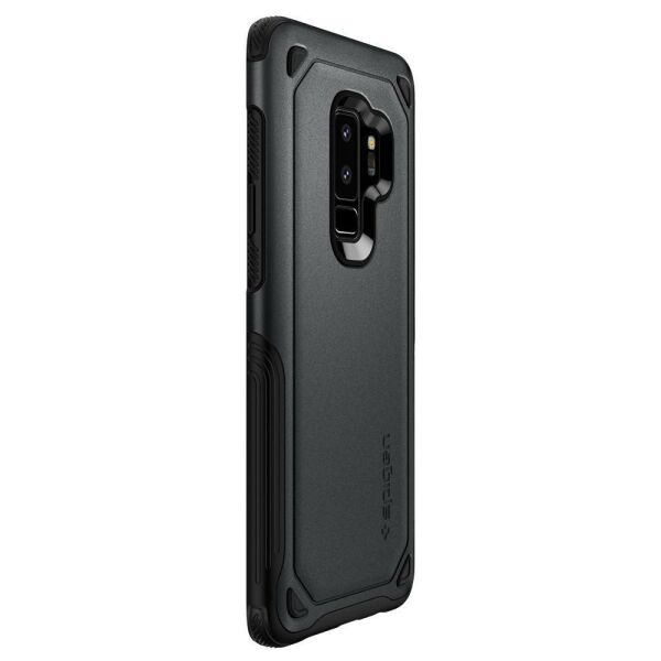 Spigen Galaxy S9 Plus ile Uyumlu Kılıf Hybrid Armor Graphite Gray