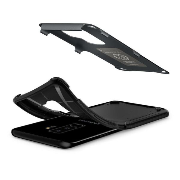 Spigen Galaxy S9 Plus ile Uyumlu Kılıf Hybrid Armor Graphite Gray