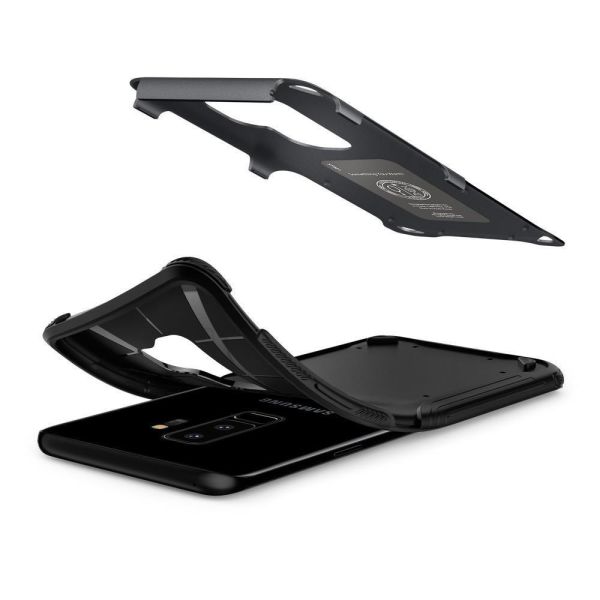 Spigen Galaxy S9 Plus ile Uyumlu Kılıf Hybrid Armor Graphite Gray