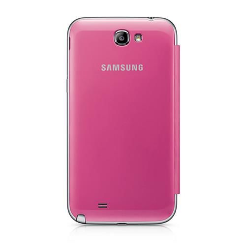 Galaxy Note 2 N7100 ile Uyumlu Flip Cover Kılıf Pembe EFC-1J9FPEGSTD (Out)