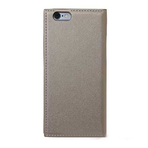 iPhone 6 ile Uyumlu Magnum Serisi Yan Model Kapaklı Kılıf Altın