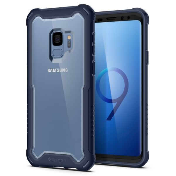 Spigen Galaxy S9 ile Uyumlu Kılıf Hybrid 360 Deep Sea Blue