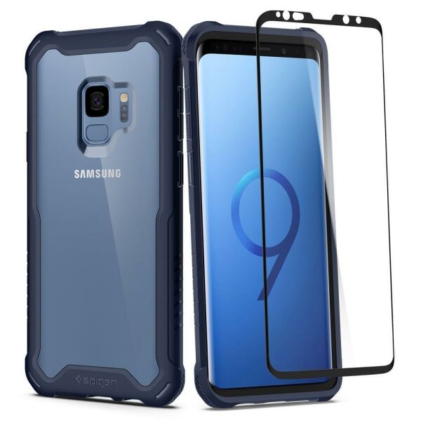 Spigen Galaxy S9 ile Uyumlu Kılıf Hybrid 360 Deep Sea Blue