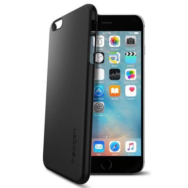 Spigen iPhone 6s Plus/6 Plus ile Uyumlu Kılıf Thin Fit Ultra İnce Black