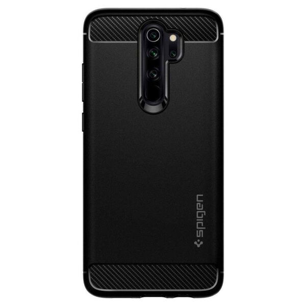 Spigen Redmi Note 8 Pro ile Uyumlu Kılıf Rugged Armor Matte Black