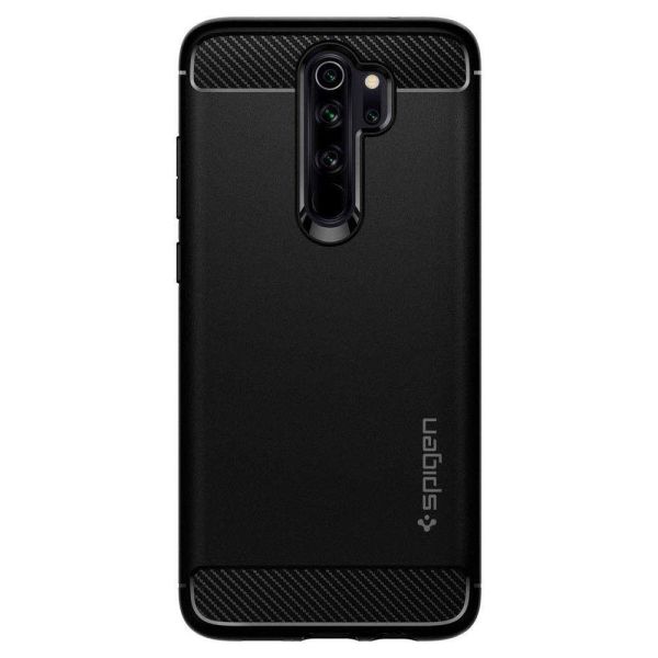 Spigen Redmi Note 8 Pro ile Uyumlu Kılıf Rugged Armor Matte Black
