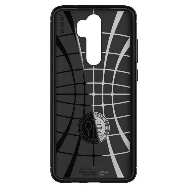 Spigen Redmi Note 8 Pro ile Uyumlu Kılıf Rugged Armor Matte Black