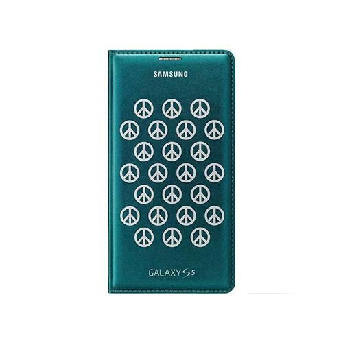 Galaxy S5 ile Uyumlu Moschino Flip Wallet Kılıf Mavi-Gümüş EF-WG900RBEGWW (Out)