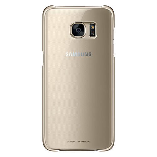 Galaxy S7 Edge ile Uyumlu Clear Back Cover Kılıf Altın EF-QG935CFEGWW