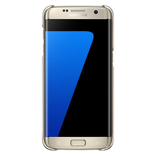 Galaxy S7 Edge ile Uyumlu Clear Back Cover Kılıf Altın EF-QG935CFEGWW