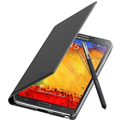 Galaxy Note 3 N9000 ile Uyumlu Flip Wallet Kılıf Siyah EF-WN900B