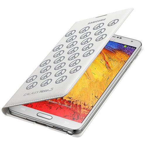 Galaxy Note 3 ile Uyumlu Moschino Flip Wallet  Kılıf Beyaz-Gri EF-EN900BSEGWW