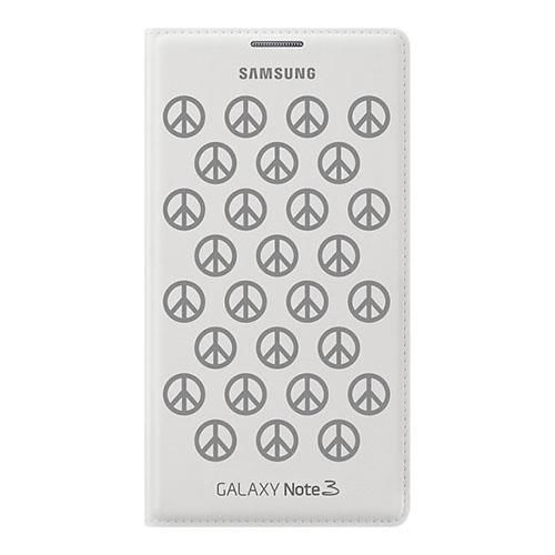Galaxy Note 3 ile Uyumlu Moschino Flip Wallet  Kılıf Beyaz-Gri EF-EN900BSEGWW