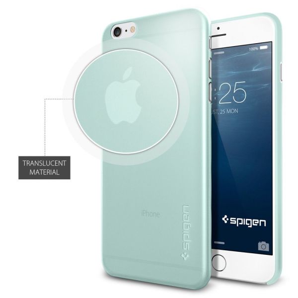 Spigen iPhone 6 Plus/6s Plus ile Uyumlu Kılıf Air Skin 0.3 mm Ultra ince Mint