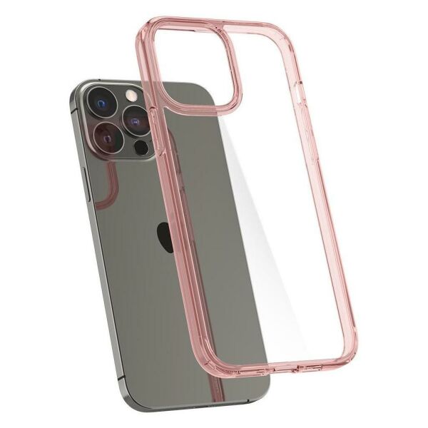 Spigen iPhone 13 Pro Max ile Uyumlu Kılıf Ultra Hybrid Rose Crystal