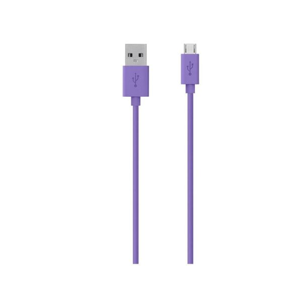 Belkin F2CU012bt2M-PUR Micro Usb Şarj Ve Senk. Kablosu 2m Mor