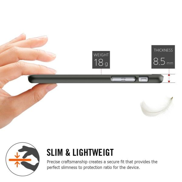 Spigen iPhone 6 Plus/6s Plus ile Uyumlu Kılıf Thin Fit A Ultra İnce Satin Silver