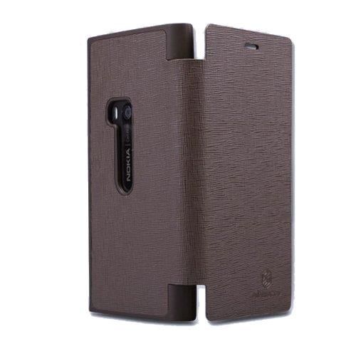 Nillkin Lumia 920 ile Uyumlu Yana Açılan Kapaklı Kılıf Kahverengi