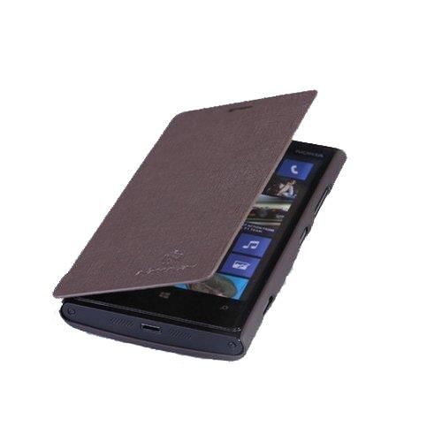 Nillkin Lumia 920 ile Uyumlu Yana Açılan Kapaklı Kılıf Kahverengi