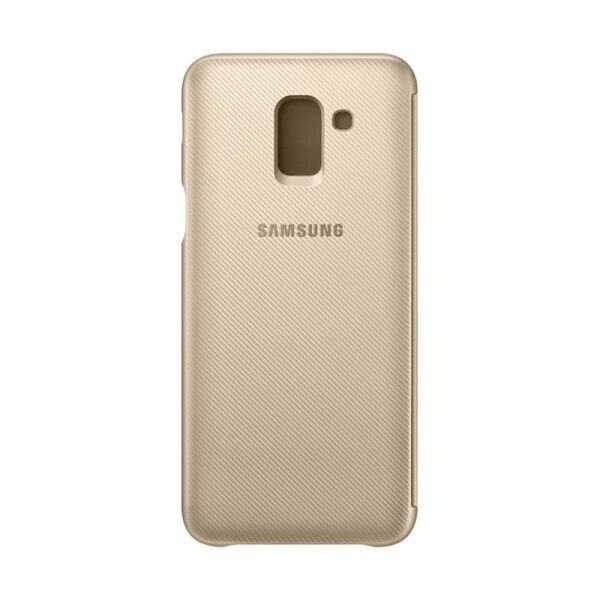 Galaxy J6 2018 ile Uyumlu Wallet Cover Kılıf Altın EF-WJ600CFEGWW