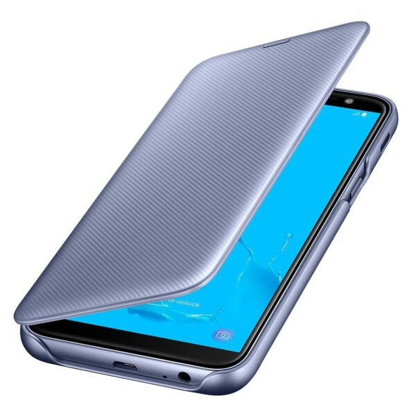 Galaxy J6 2018 ile Uyumlu Wallet Cover Kılıf Mavi EF-WJ600CVEGWW