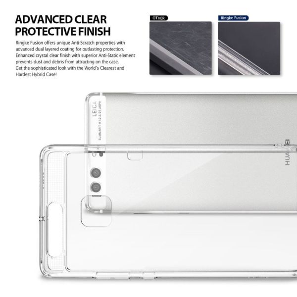 Ringke Fusion P9 ile Uyumlu Kılıf Smoke Black TPU Bumper Extra Darbe Emici
