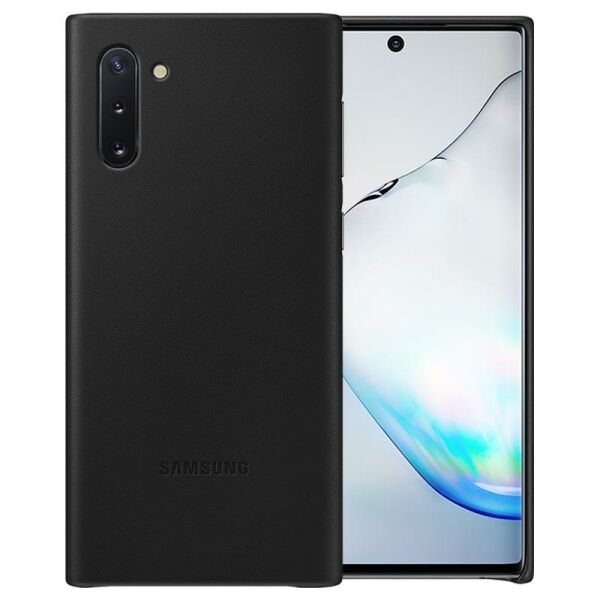 Galaxy Note 10 ile Uyumlu Deri Kılıf Siyah EF-VN970LBEGWW (Out)