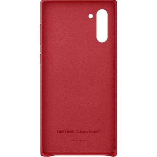 Galaxy Note 10 ile Uyumlu Deri Kılıf Kırmızı EF-VN970LREGWW (Out)