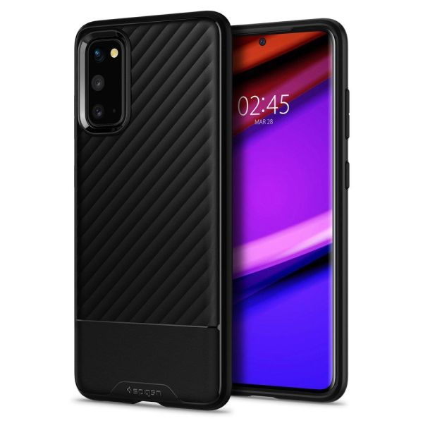 Spigen Galaxy S20 ile Uyumlu Kılıf Core Armor Matte Black (Out)
