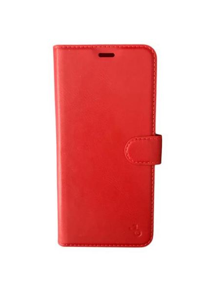 Jopus Mi 8 ile Uyumlu Kapaklı Kartlıklı Cüzdanlı Kılıf Kırmızı