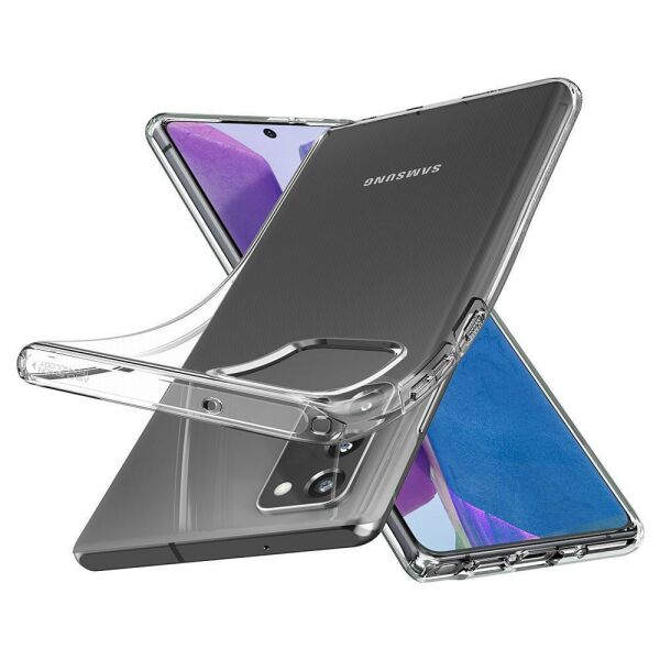 Spigen Galaxy Note 20 ile Uyumlu Kılıf Crystal Flex Crystal Clear (Out)