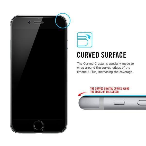 Spigen iPhone 6/6s ile Uyumlu Ekran Koruyucu Curved Crystal Kavisli Tam Kaplayan (Ön 2 Adet Film)