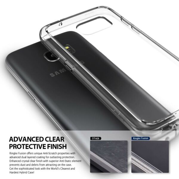 Ringke Fusion Galaxy S7 ile Uyumlu Kılıf Smoke Black TPU Bumper Extra Darbe Emici