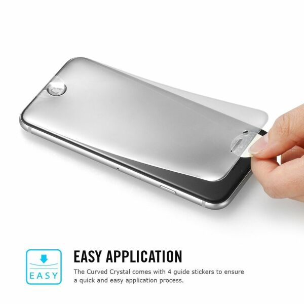 Spigen iPhone 6 Plus/6s Plus ile Uyumlu Ekran Koruyucu Curved Crystal Kavisli Tam Kaplayan ile Uyumlu Ekran Koruyucu (Ön 2 Adet Film)