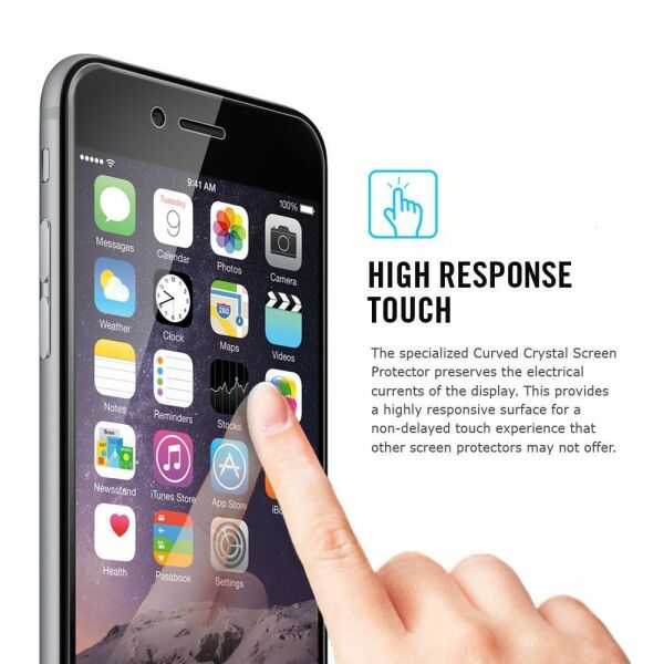 Spigen iPhone 6 Plus/6s Plus ile Uyumlu Ekran Koruyucu Curved Crystal Kavisli Tam Kaplayan ile Uyumlu Ekran Koruyucu (Ön 2 Adet Film)