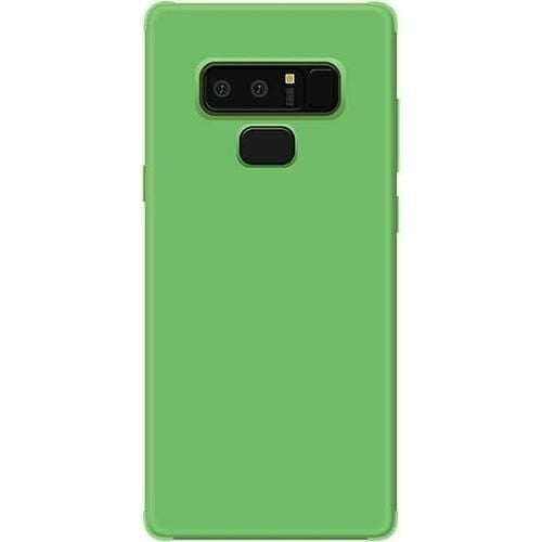 Jopus Galaxy Note 9 ile Uyumlu Soft Oil  Silikon Kılıf Koyu Yeşil