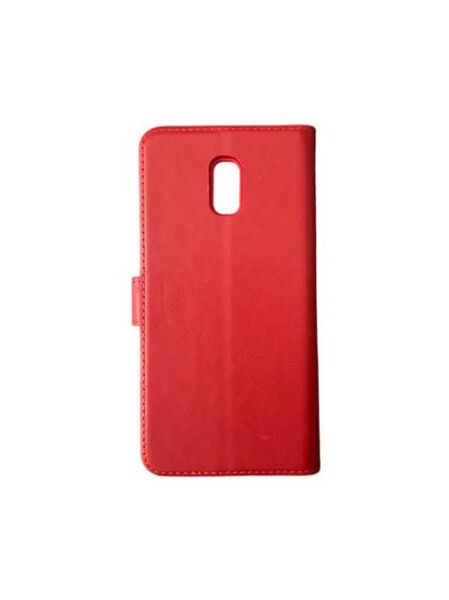 Jopus Mi 8A ile Uyumlu Kapaklı Kartlıklı Cüzdanlı Kılıf Kırmızı