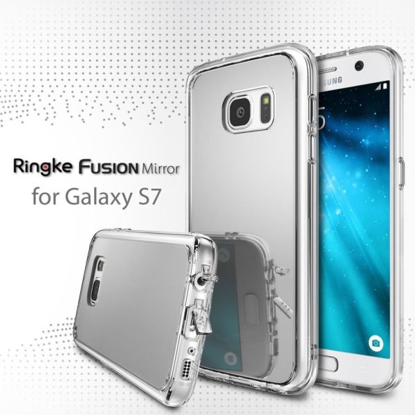 Ringke Mirror Fusion Galaxy S7 ile Uyumlu Aynalı Kılıf Royal Gold