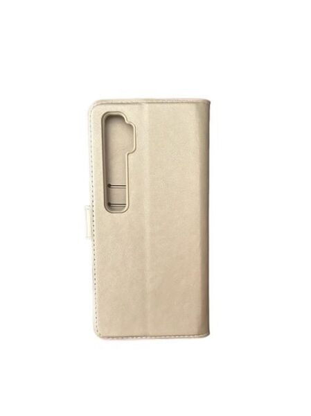 Jopus Redmi Note 10 ile Uyumlu Kapaklı Kartlıklı Cüzdanlı Kılıf Gold