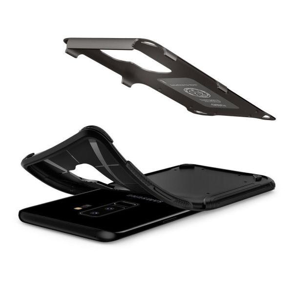 Spigen Galaxy S9 Plus ile Uyumlu Kılıf Hybrid Armor Gunmetal